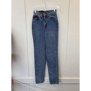 Vintage Levis 512 Mom Jeans Womens‎ 24" Long Blue High Rise Tapered Denim 90s